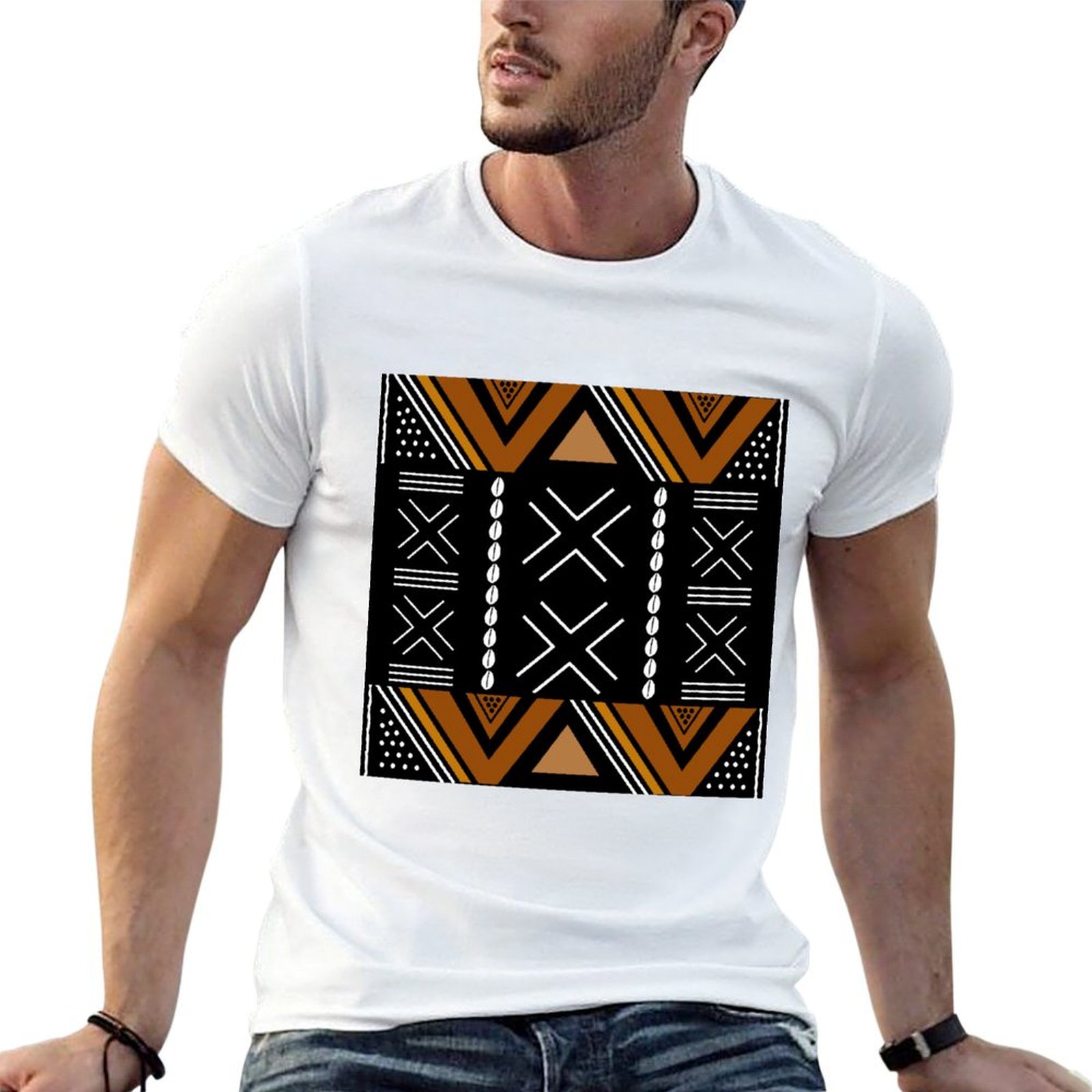 Футболка с африканским дизайно – обзор и цена Mudcloth Print Top