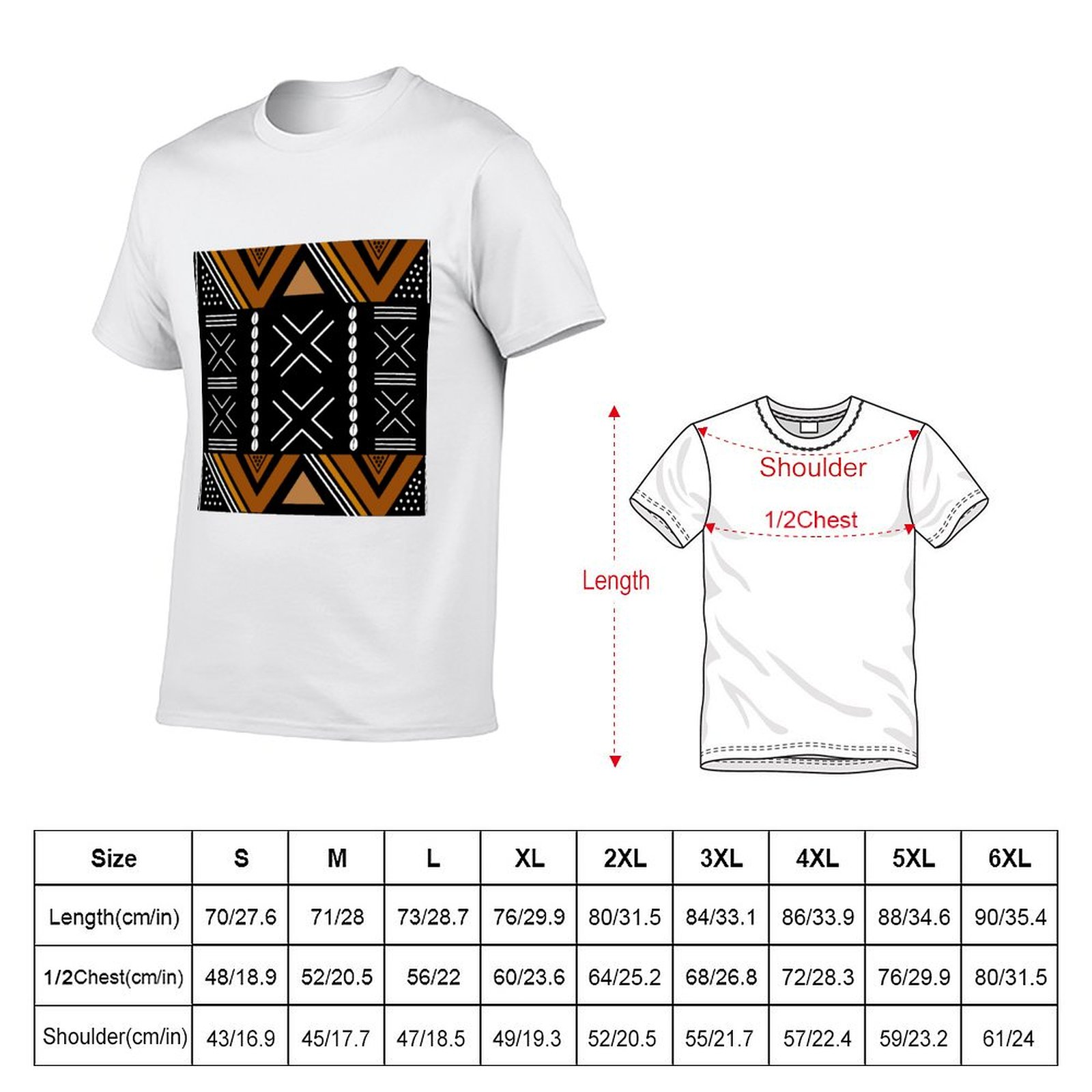 Футболка с африканским дизайно – обзор и цена Mudcloth Print Top