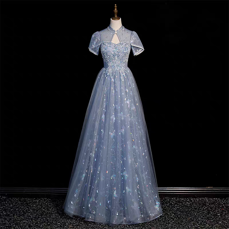 Элегантное синее платье для сц – обзор и цена Ethnic Gown