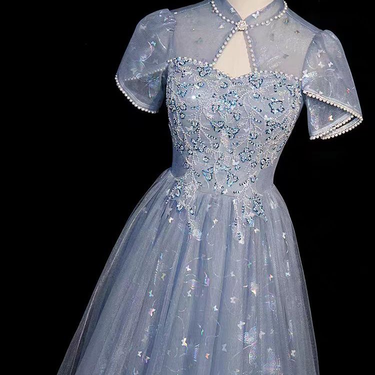 Элегантное синее платье для сц – обзор и цена Ethnic Gown
