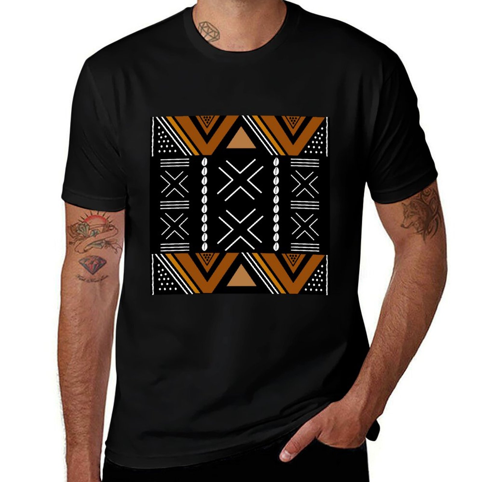 Футболка с африканским дизайно – обзор и цена Mudcloth Print Top