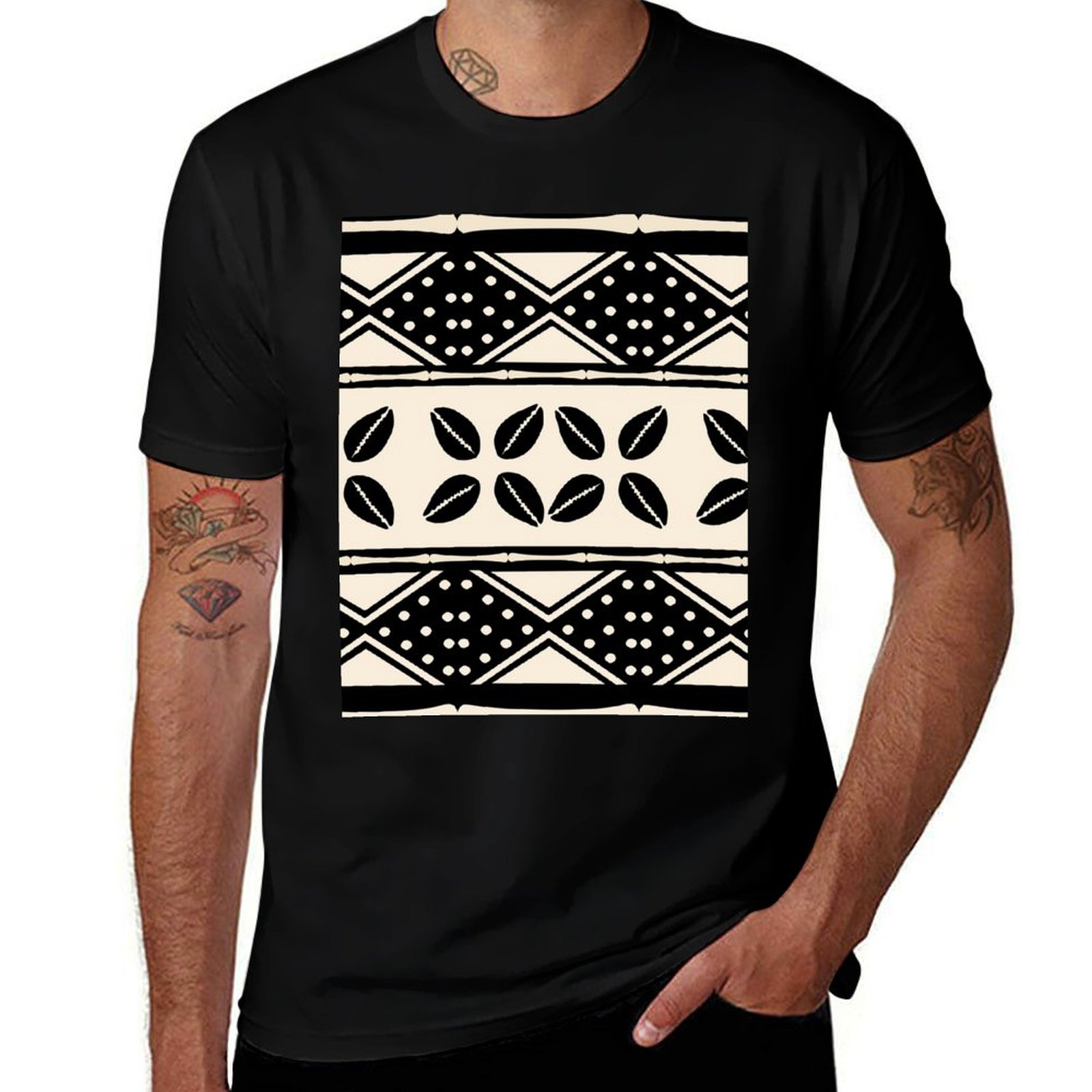 Футболка с африканским абстрак – обзор и цена Mudcloth Print Top