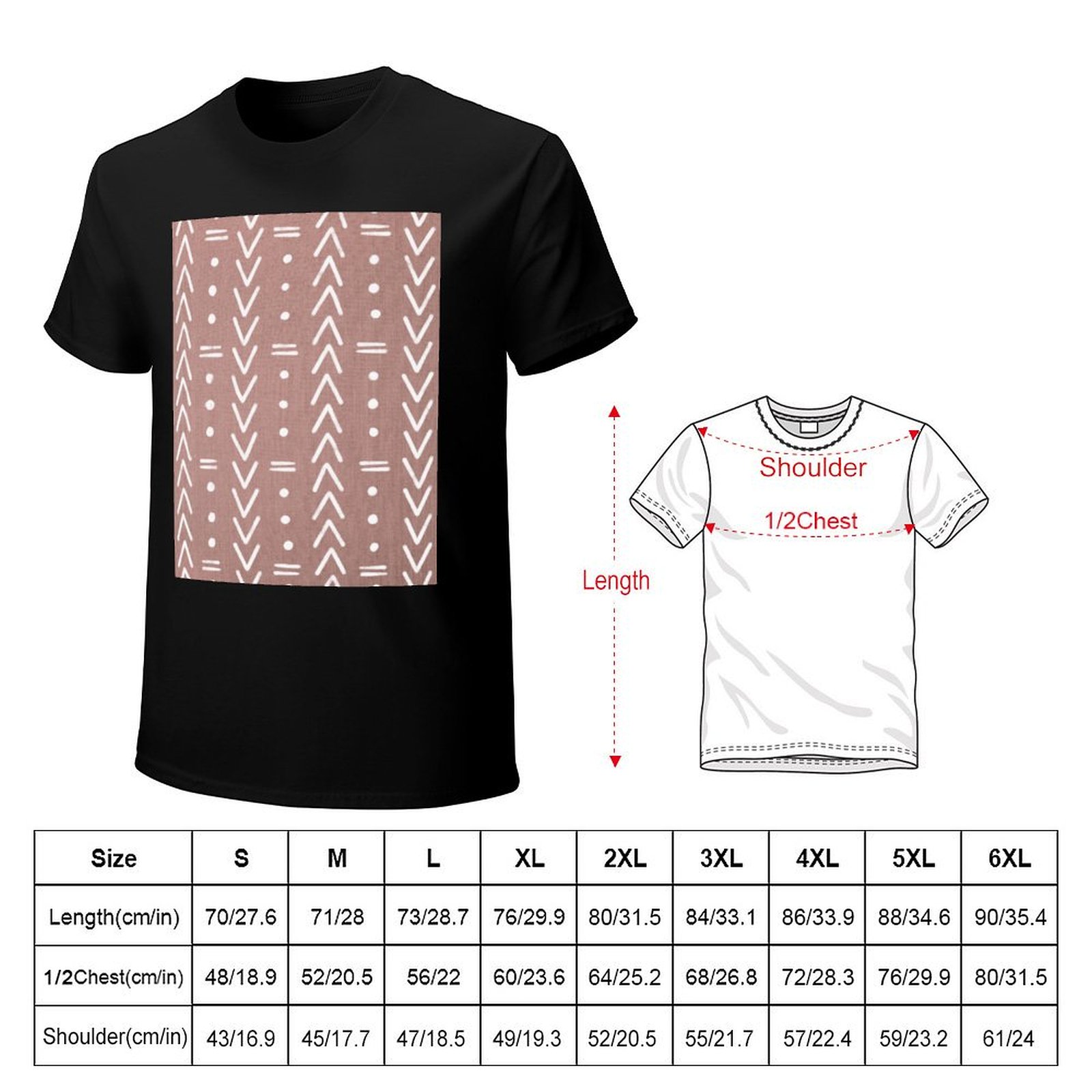 Футболка Mudcloth с белыми гео – обзор и цена Mudcloth Print Top