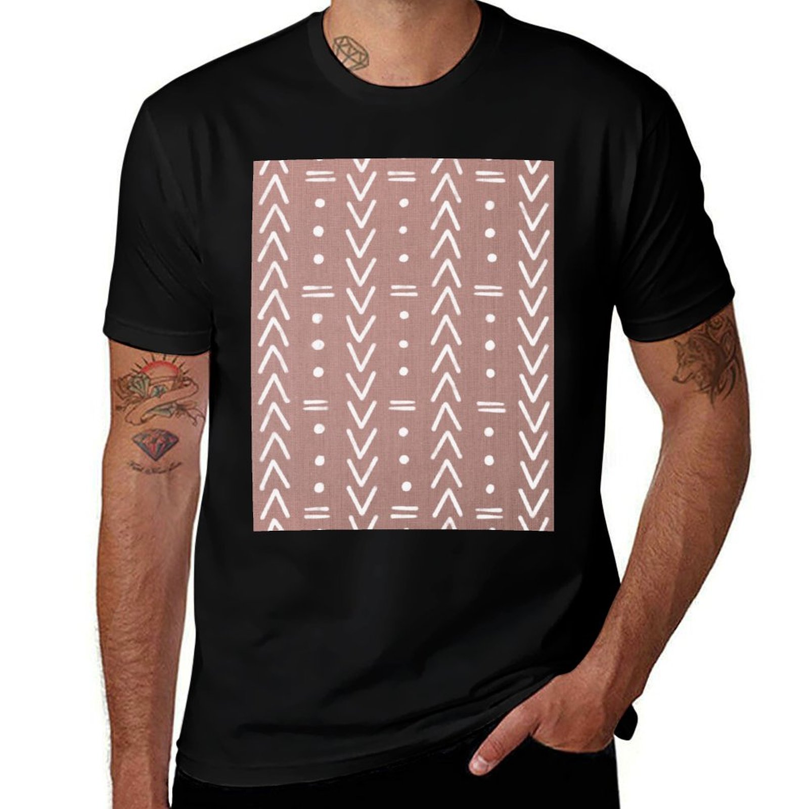 Футболка Mudcloth с белыми гео – обзор и цена Mudcloth Print Top