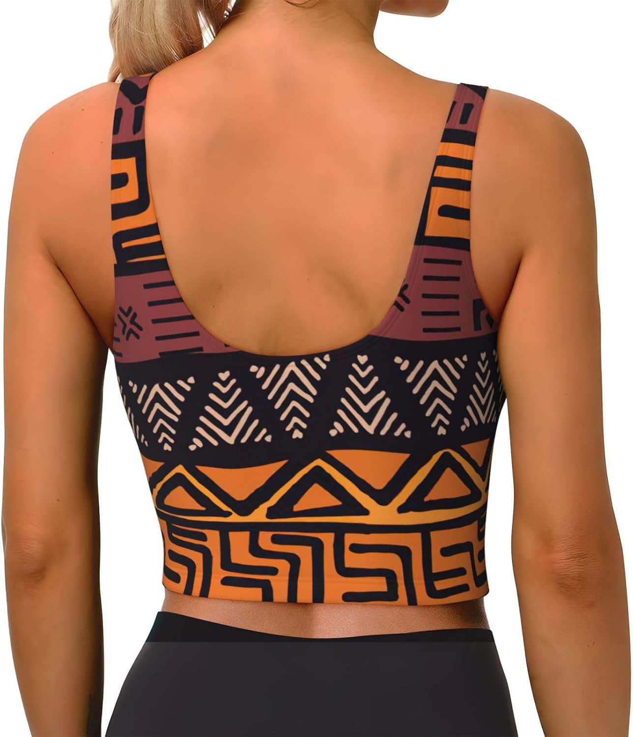 Женский спортивный бюстгальтер – обзор и цена Mudcloth Print Top