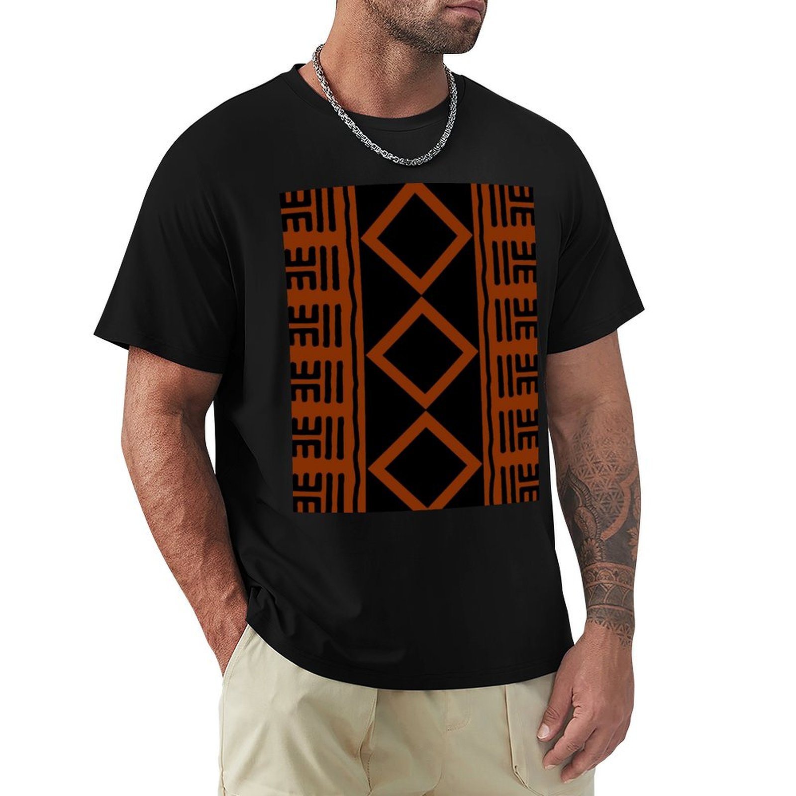 Футболка из африканской ткани  – обзор и цена Mudcloth Print Top