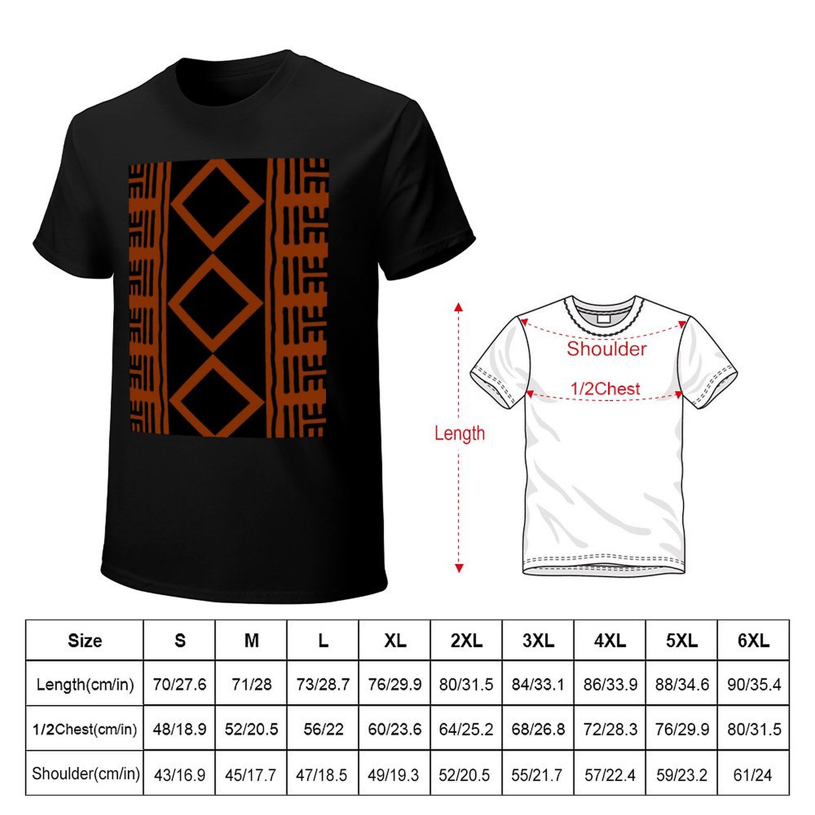 Футболка из африканской ткани  – обзор и цена Mudcloth Print Top